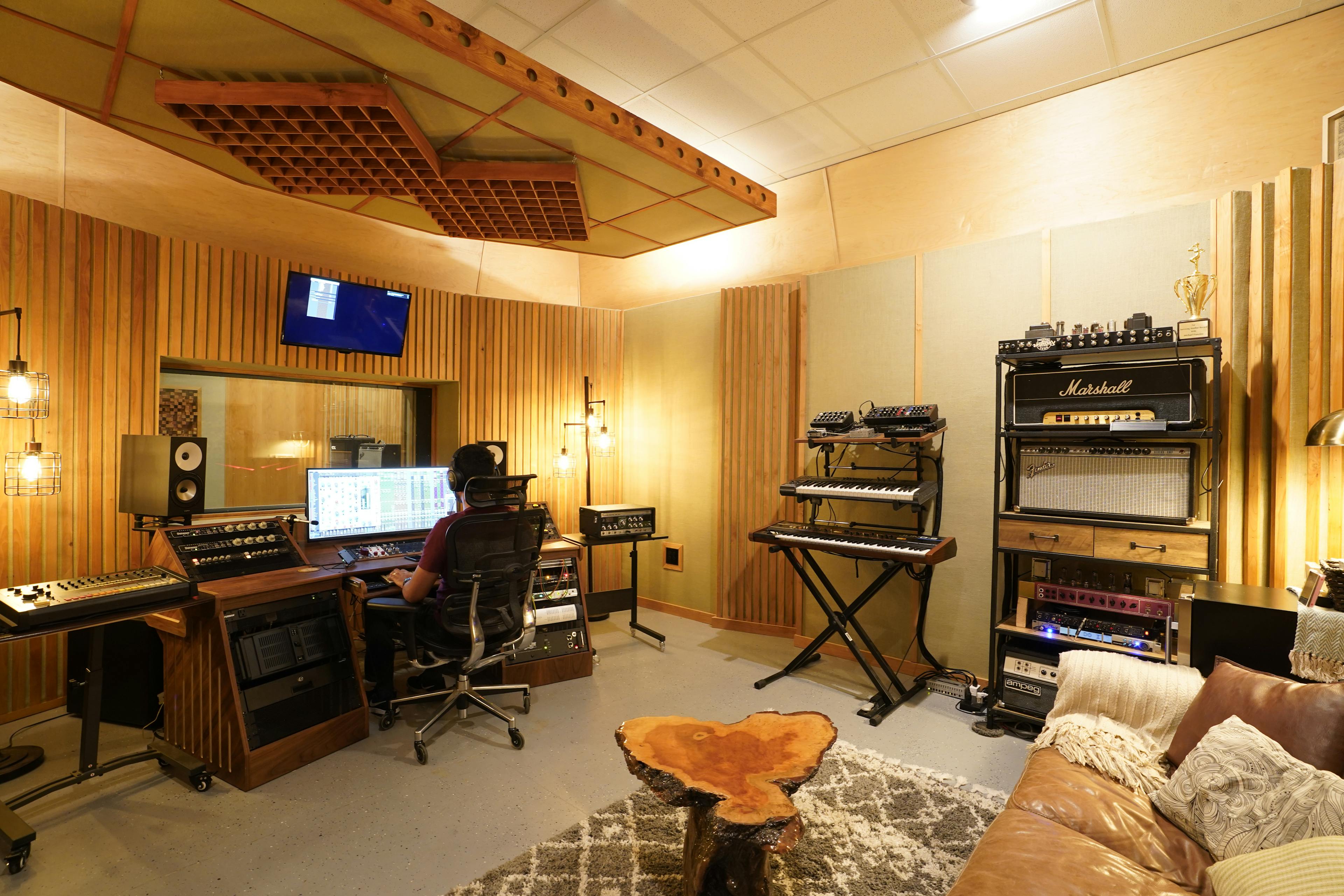 Interior of Dryw Owens's Recording studio